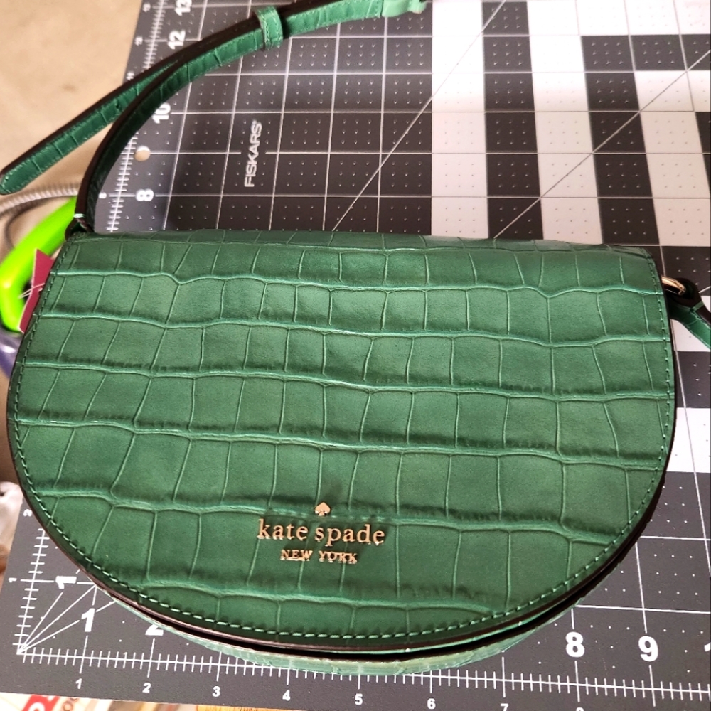 Kate Spade Green Crescent Crossbody Bag